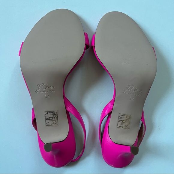 J.Crew Slingback sandals in leather neon pink - Picture 4 of 12